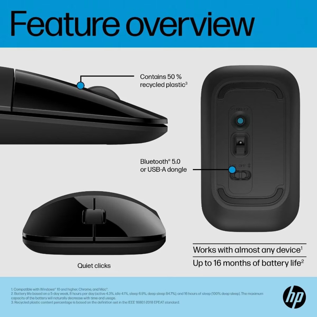 Миша HP Z3700 сіра (758A9AA) фото