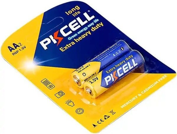 Батарейка AA/LR6, 1.5V, Extra heavy duty, PKCELL, 2pc/card фото3