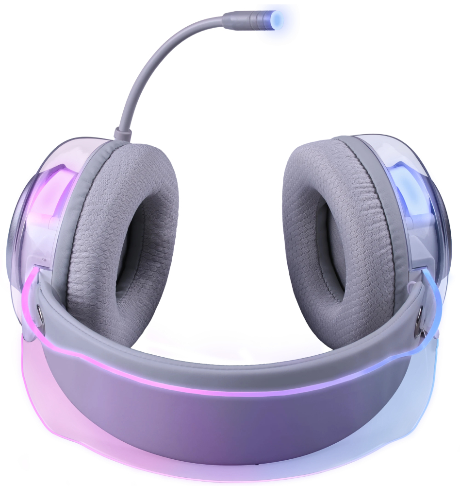 Гарнітура Defender Glitch, USB, RGB, 2м, White фото2