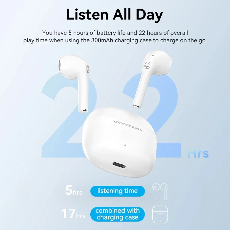 Наушники TWS Vention Elf Earbuds E02 White (NBGW0) фото4
