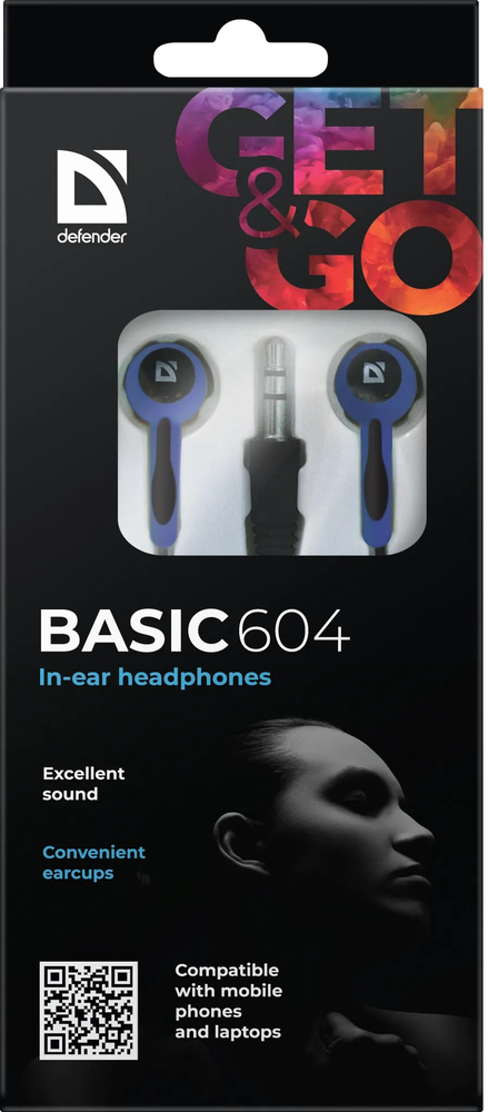 Навушники Defender Basic 604 Blue фото4