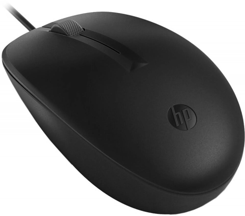 Мишка HP 128 Laser Wired, 3кн., 1200 dpi, черная фото2