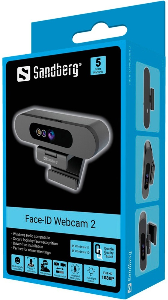 Веб-камера Sandberg Face-ID 2 HD 1080p Windows Hello USB-C/USB2.0 фото5