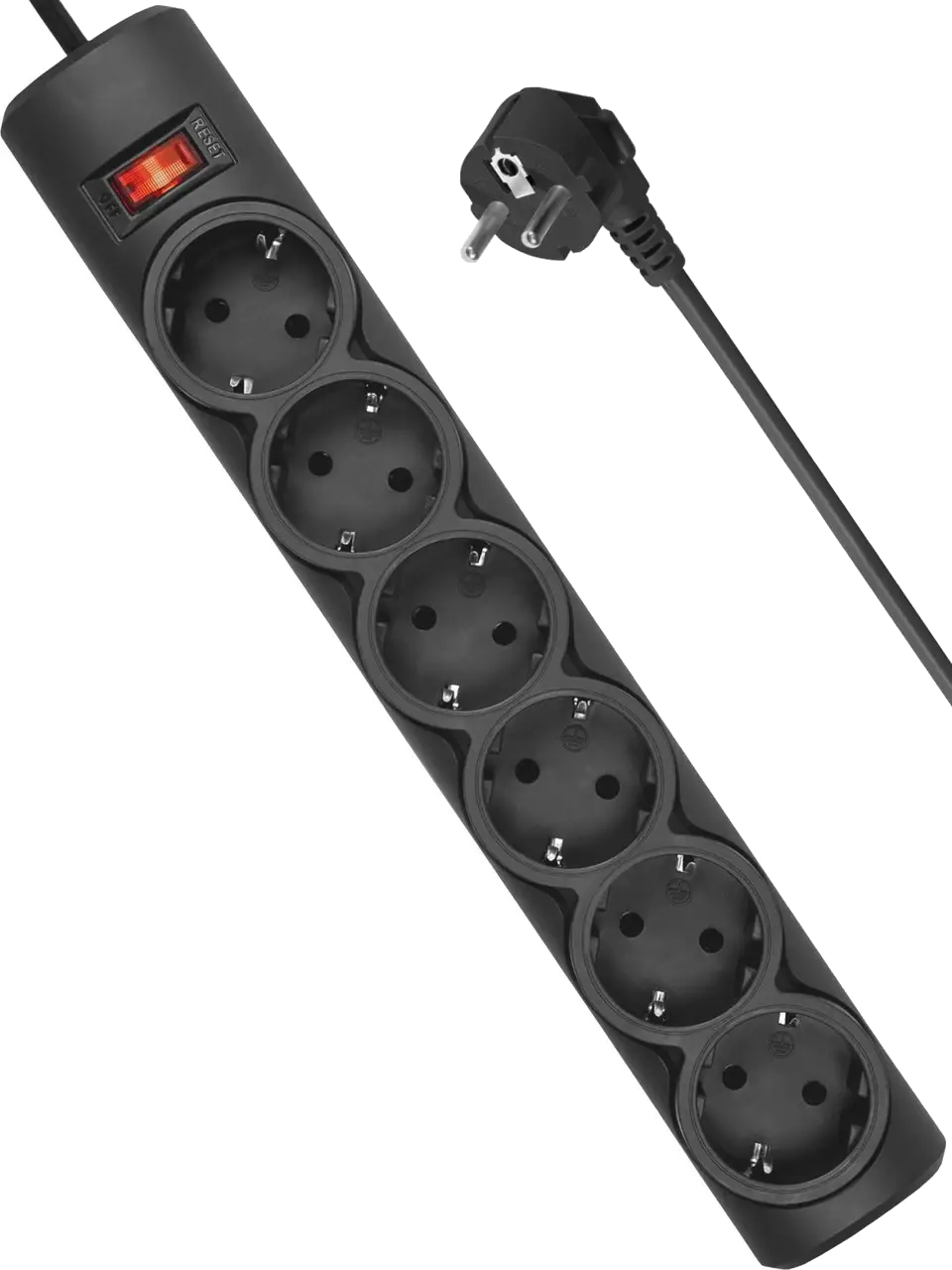 Сетевой фильтр Defender, Defender DFS155, 5.0м, черный, 6 розеток фото2