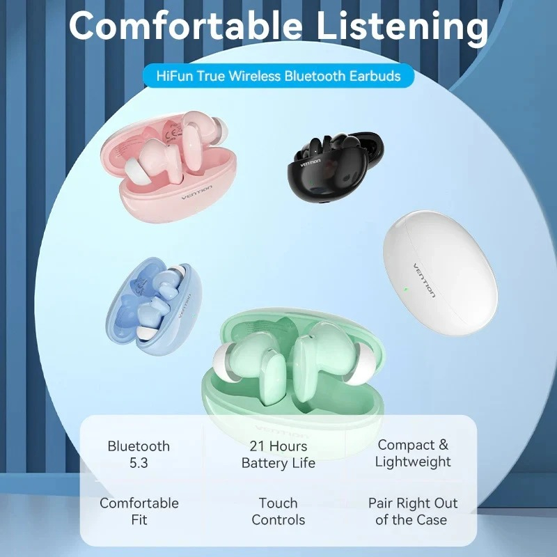 Наушники TWS Vention Elf Earbuds E01 Purple (NBFV0) фото3