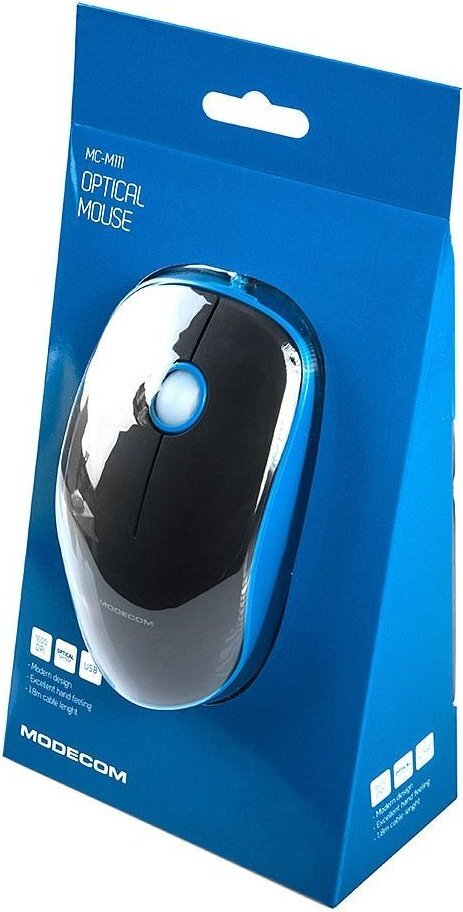 Мишка Modecom MC-M111, 3кн., 1600dpi, чорно-синя фото5