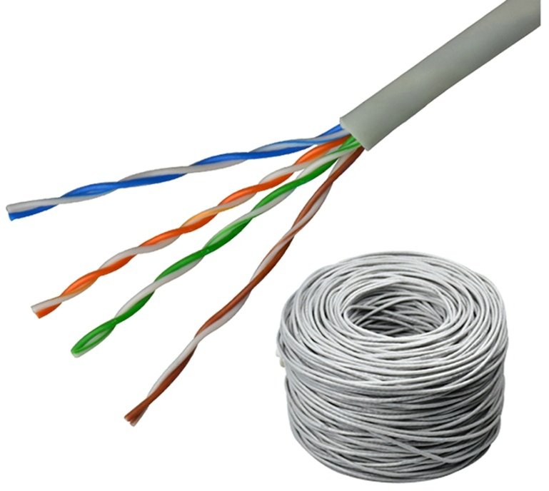Кабель сетевой Kingda UTP 305м, cat 5e, CCA, 4 pairs, 24AWG, PVC, grey (KDUT8001-CCA) фото3