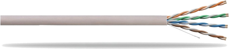 Кабель сетевой Kingda UTP 305м, cat 5e, CCA, 4 pairs, 24AWG, PVC, grey (KDUT8001-CCA) фото2