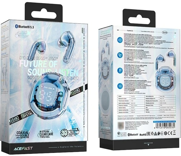 Навушники TWS Acefast T8 ice blue (6974316282235) фото