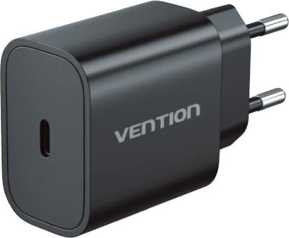 Зарядное устройство Vention 1xUSB-C 20W + USB-C to Lightning cable М-М Black (G17B0-EU) фото2