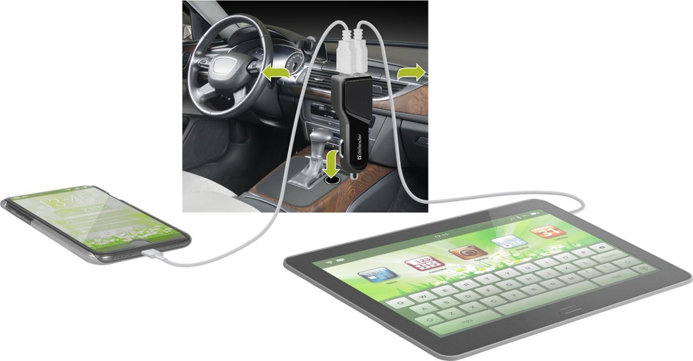 Автомобільний зарядний пристрій Defender 2xUSB 18W (2xUSB-A) 3.4A UCA-34 Black (83834) фото4