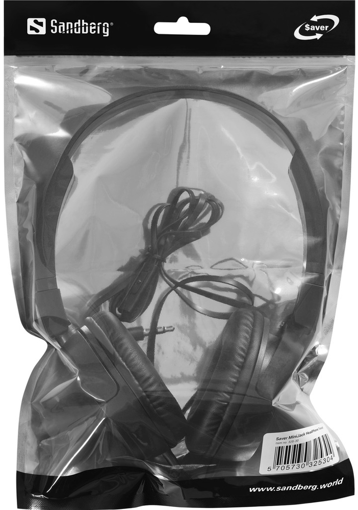 Гарнитура Sandberg Saver MiniJack HeadPhone Travel, 3,5мм, Black (325-30) фото5