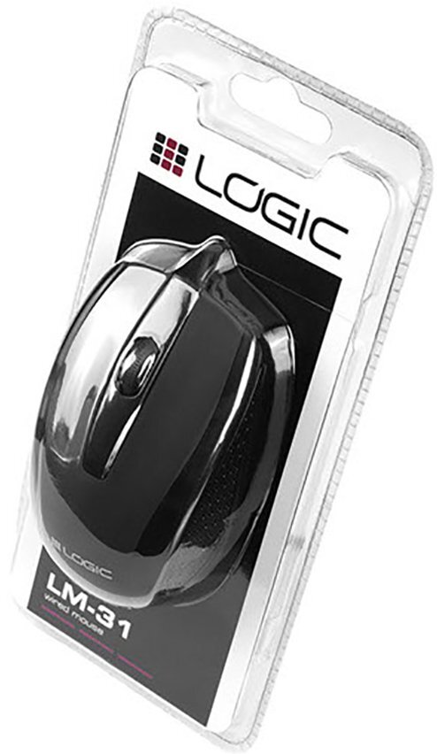 Мишка LogicConcept LM-31, бездротова, 1200dpi, 3кн., USB, чорна фото