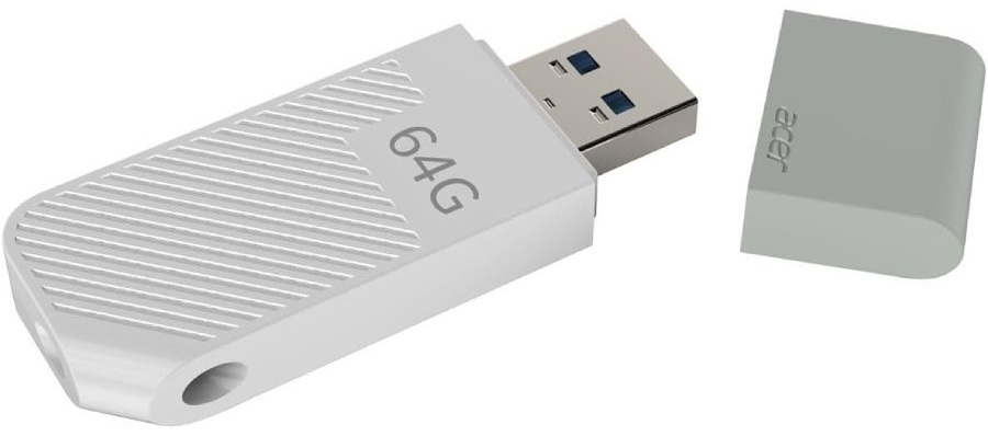 Память Acer USB Flash UP200 64GB USB 2.0 White, Retail (BL.9BWWA.551) фото2