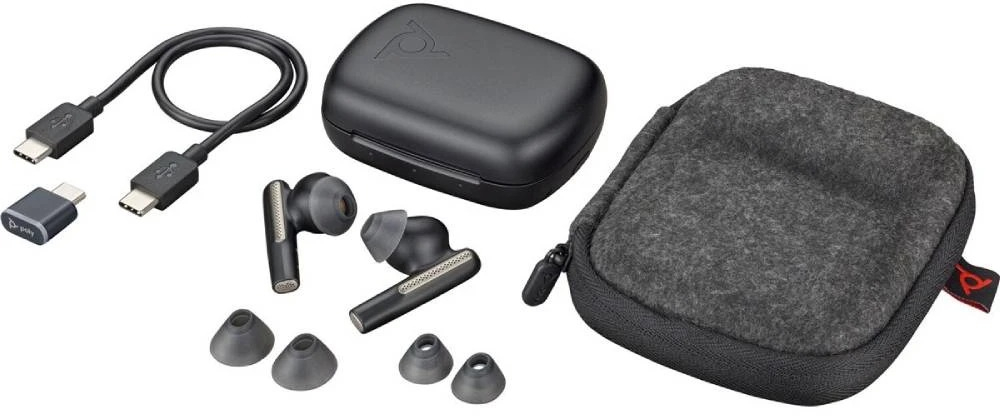 Навушники з мікрофоном Poly TWS Voyager Free 60 Earbuds + BT700C + BCHC Black фото5