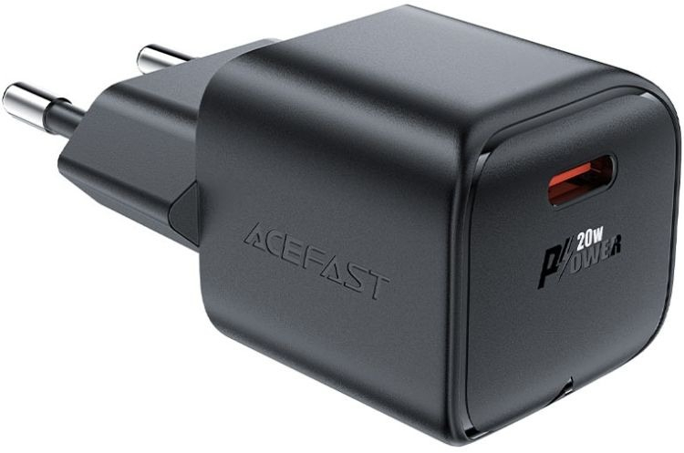 Зарядний пристрій Acefast USB-C 20W Gan A73 mini Fast Charger Black (6974316282648) фото2