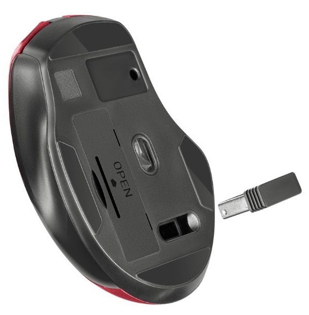 Мышь беспроводная бесшумная Defender Prime MB-053 6 кн. до 1600 dpi красная (52052) фото4