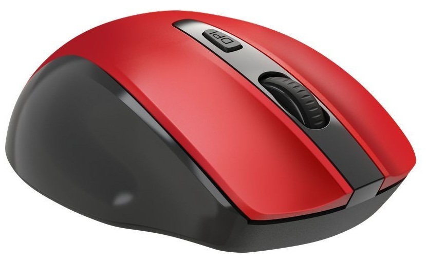 Мышь беспроводная бесшумная Defender Prime MB-053 6 кн. до 1600 dpi красная (52052) фото3
