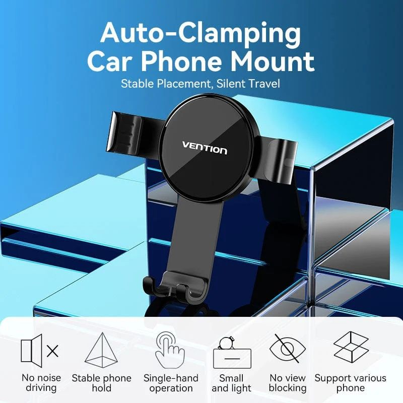 Автомобильное крепление для смартфона Vention Car Phone Mount Black (KCGB0) фото3