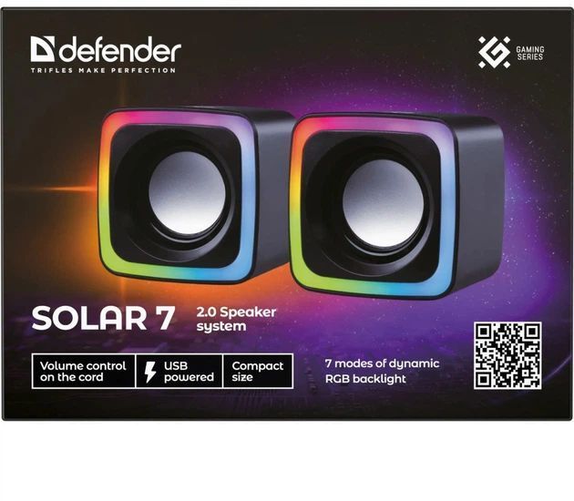 Акустика 2.0 Defender Solar 7, 6Вт черная фото10