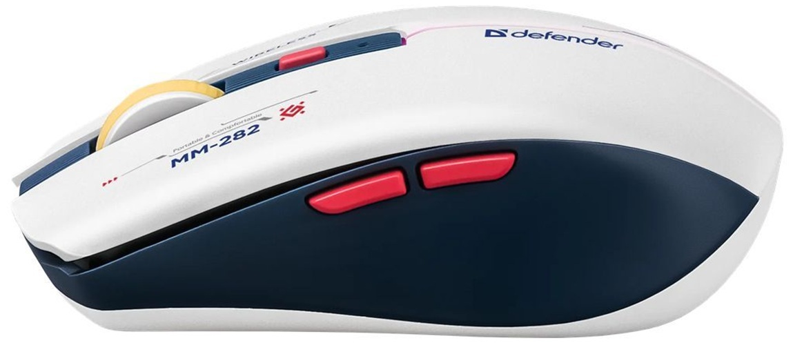 Мышь Defender Dila MM-282 Wireless White/Blue (52282_Defender) фото2