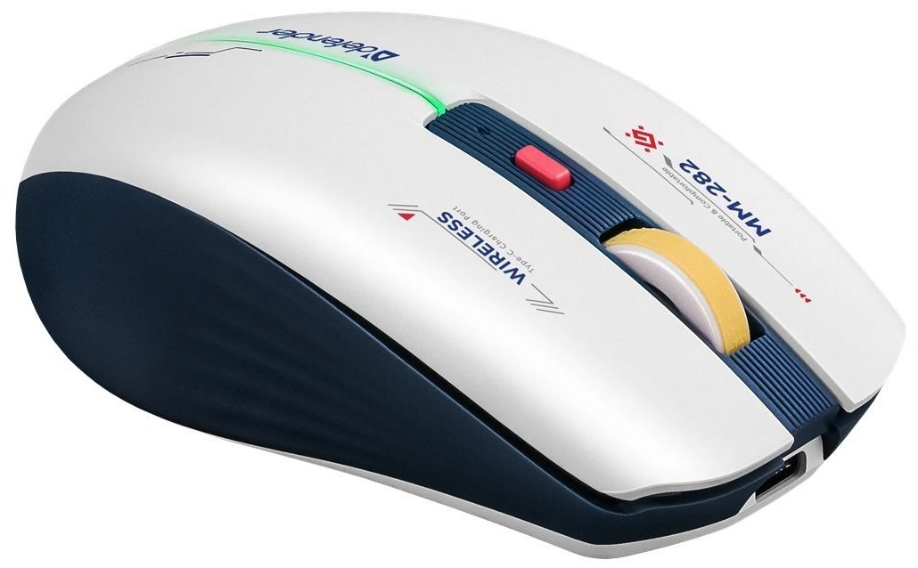 Мышь Defender Dila MM-282 Wireless White/Blue (52282_Defender) фото4