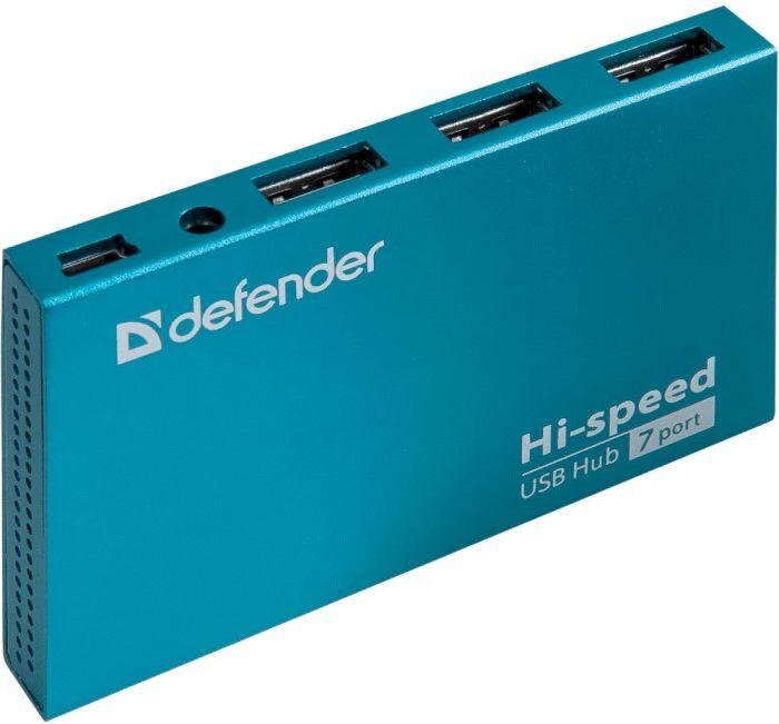 Хаб USB Defender Septima Slim 7-port USB2.0 (алюминієвий корпус) фото