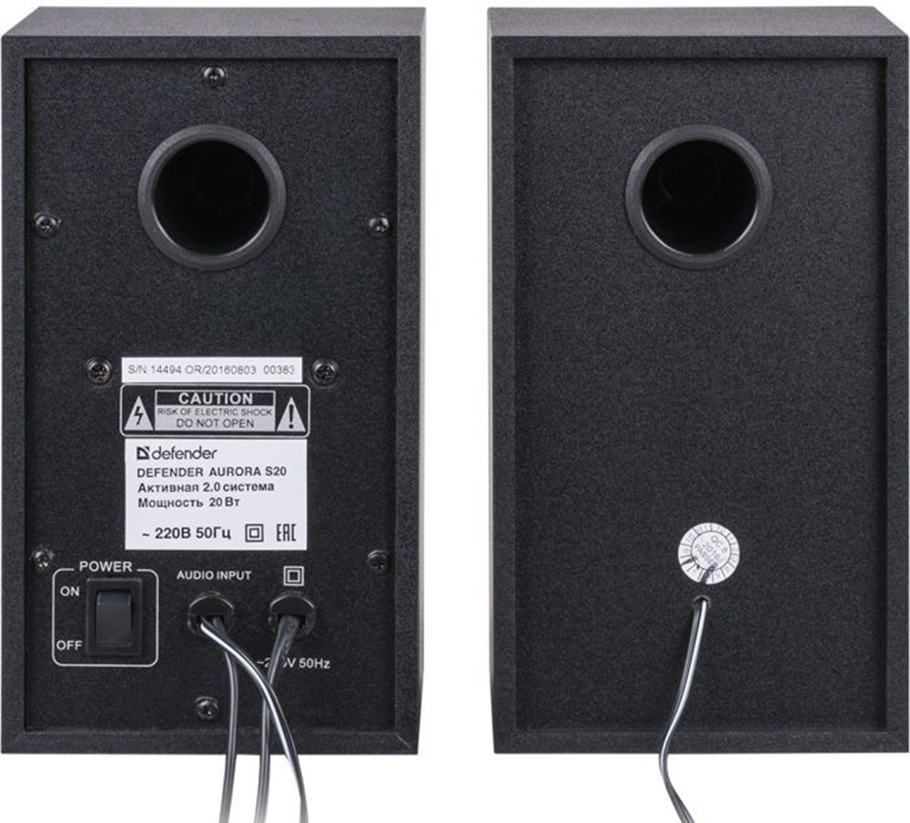 Акустика 2.0 Defender Aurora S20, 20Вт (RMS) MDF черная фото2