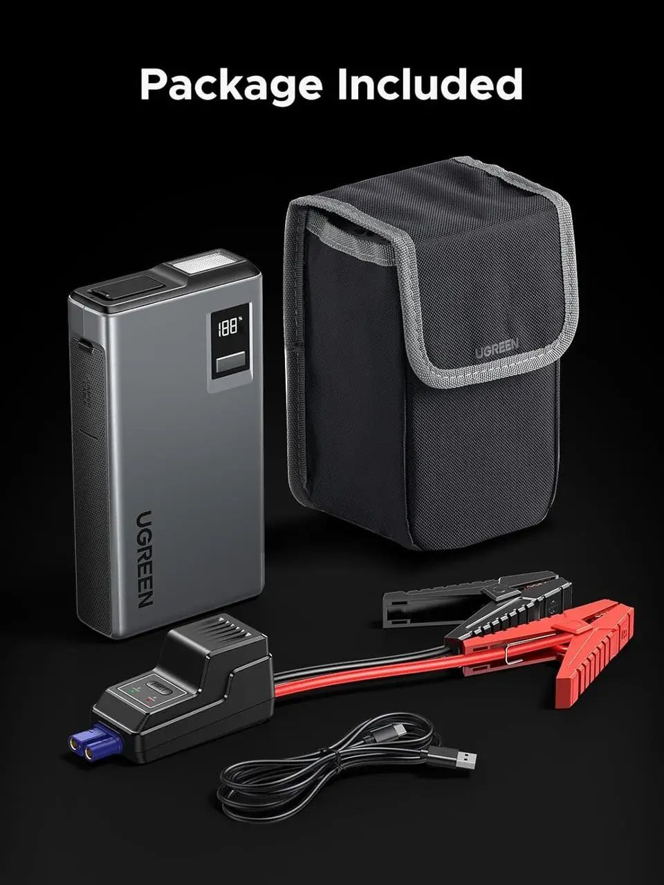 Пускозарядное устройство автомобильное Jump Starter ES702 12000mAh Ugreen фото9