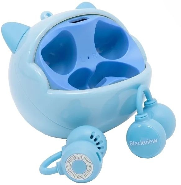 Наушники TWS Blackview AirBuds K1 (Kids) Smiley Blue (5117979083851) фото