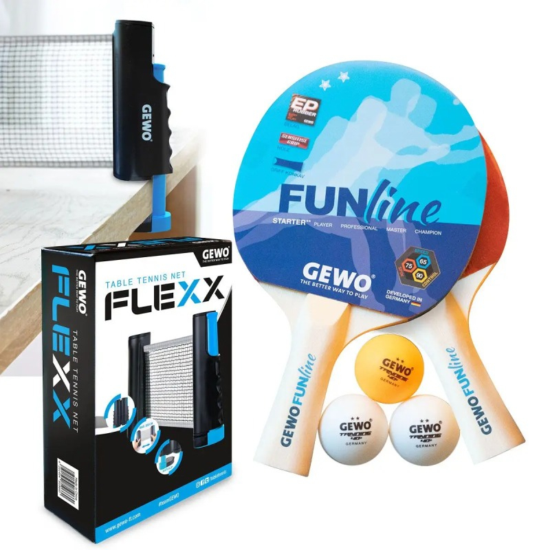 Набір для настільного тенісу Gewo Double-Fun + сітка Flexx (103360000) фото2