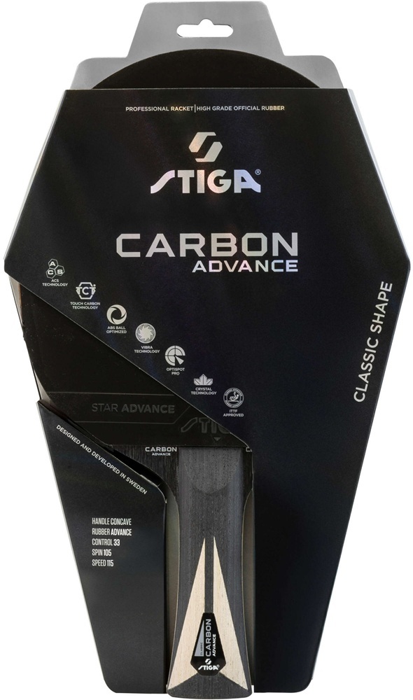 Ракетка для настільного тенісу Stiga Carbon Advance FL (1215-1001-35) фото3