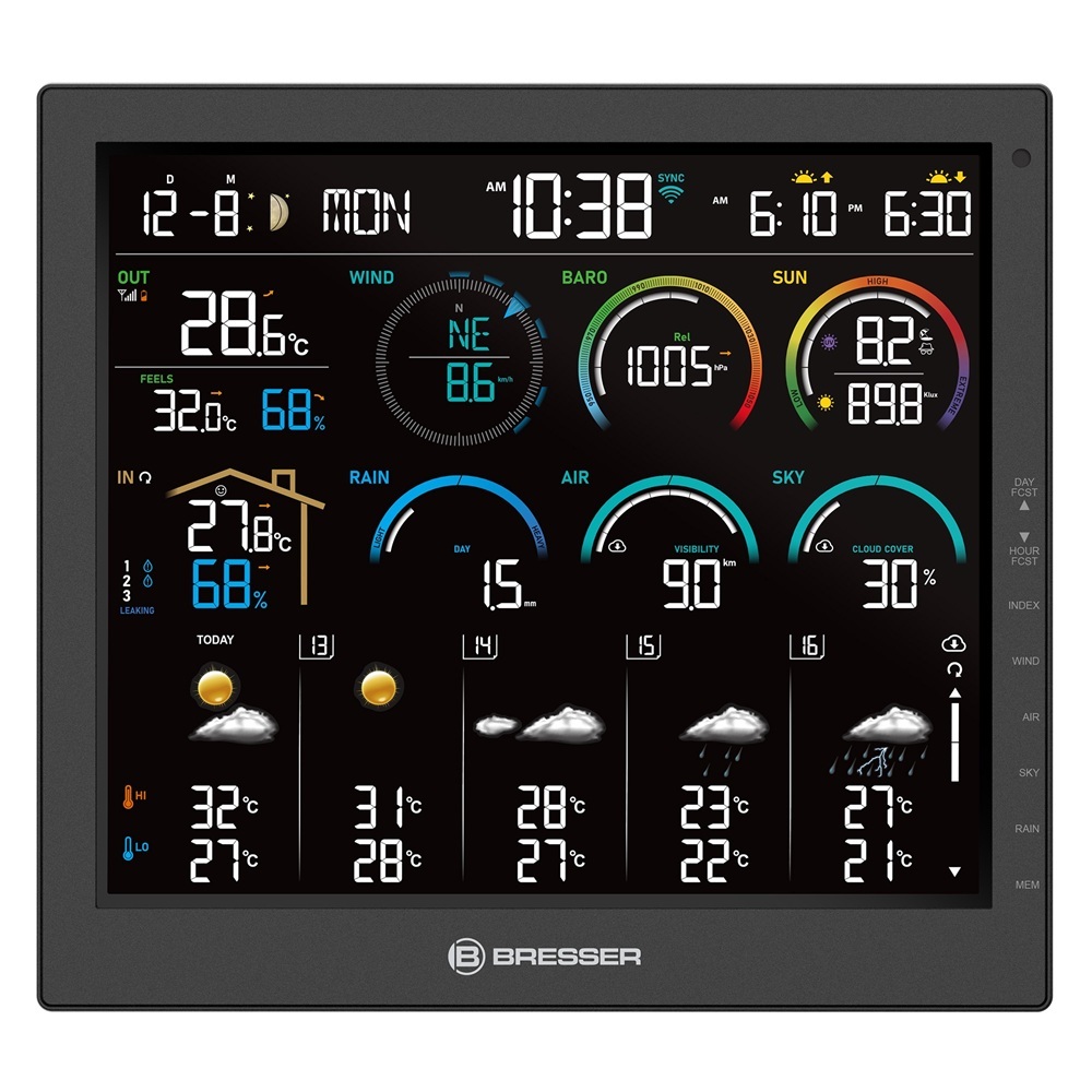 Метеостанція Bresser 4CAST 10" WiFi Weather Station 8-in-1 (15198) фото3