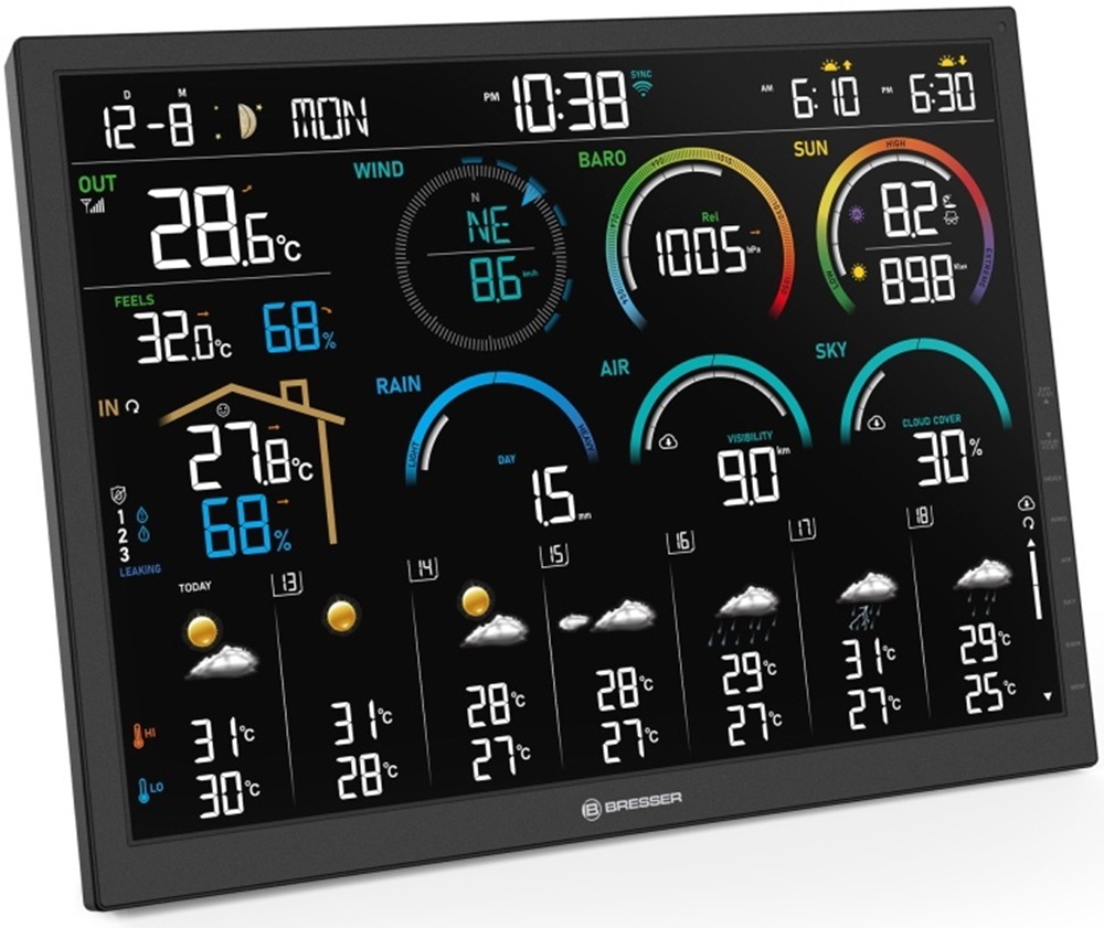 Метеостанция Bresser 4CAST 18,5" WiFi Weather Station 8-in-1 (15197) фото3