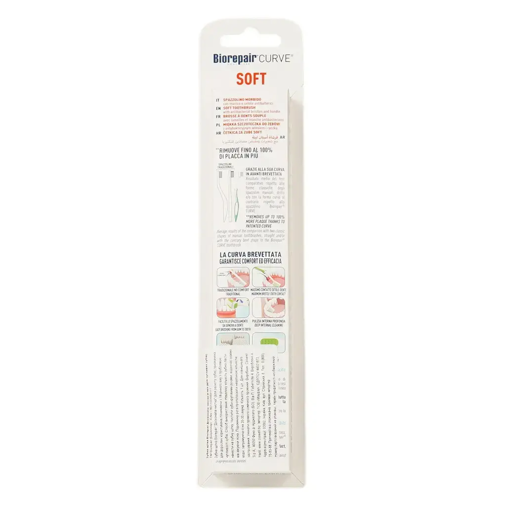 Зубная щетка Biorepair Совершенная чистка Soft для чувствительных зубов мягкая оранжевая фото