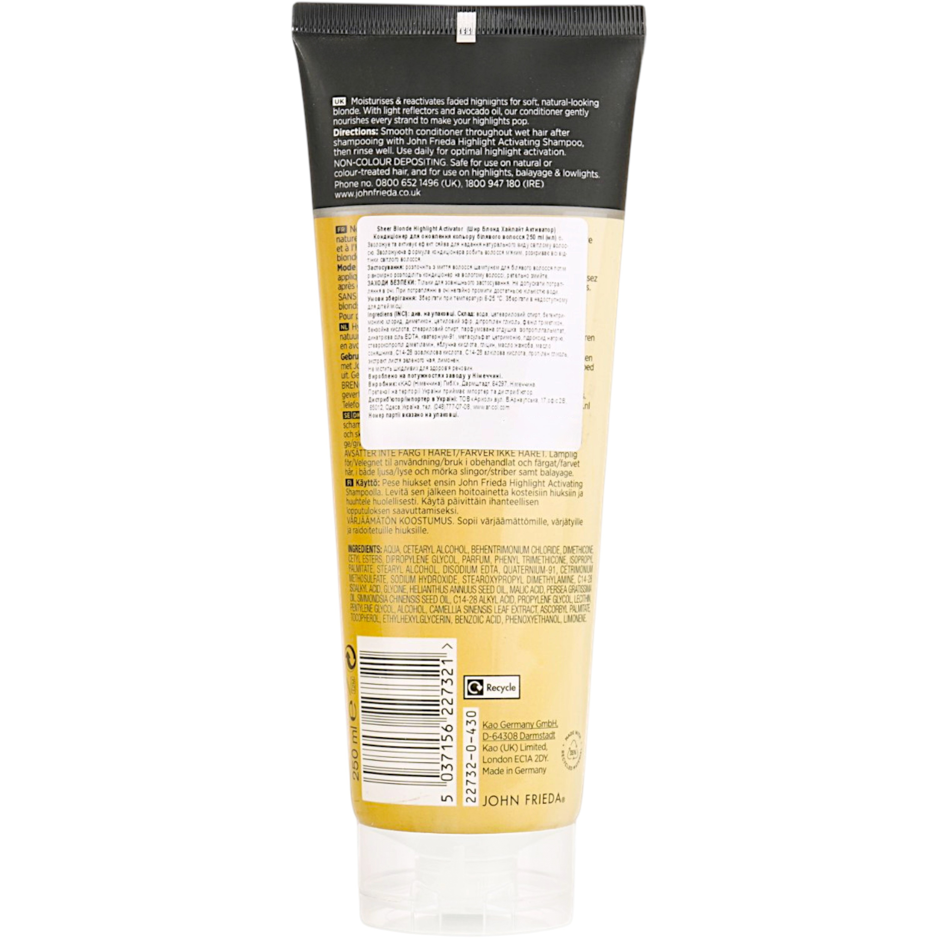 Кондиционер John Frieda Sheer Blonde, для обновления цвета, 250 мл фото2