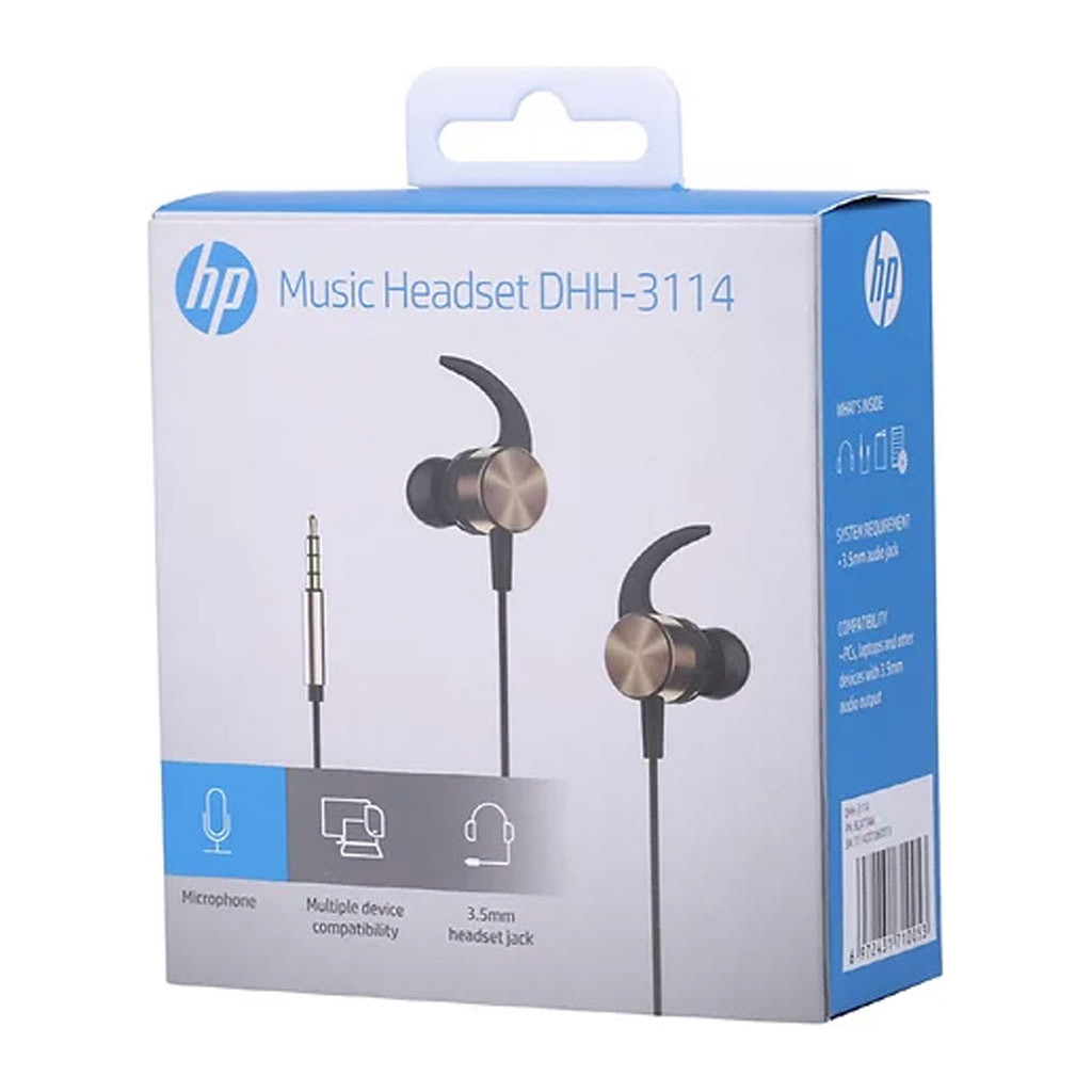 Наушники с микрофоном HP DHH-3114 Gold (DHH-3114GD) фото5