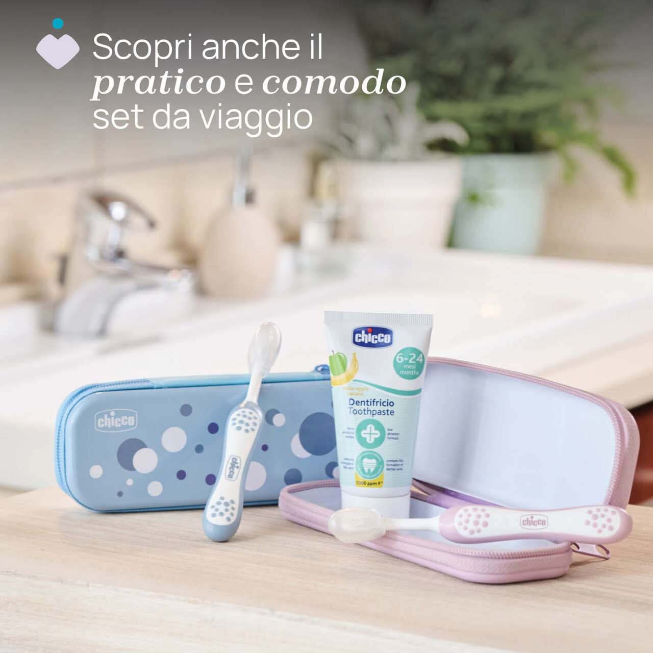 Зубная щетка Chicco для первых зубов, 6-36 мес. голубая (12081.11) фото6