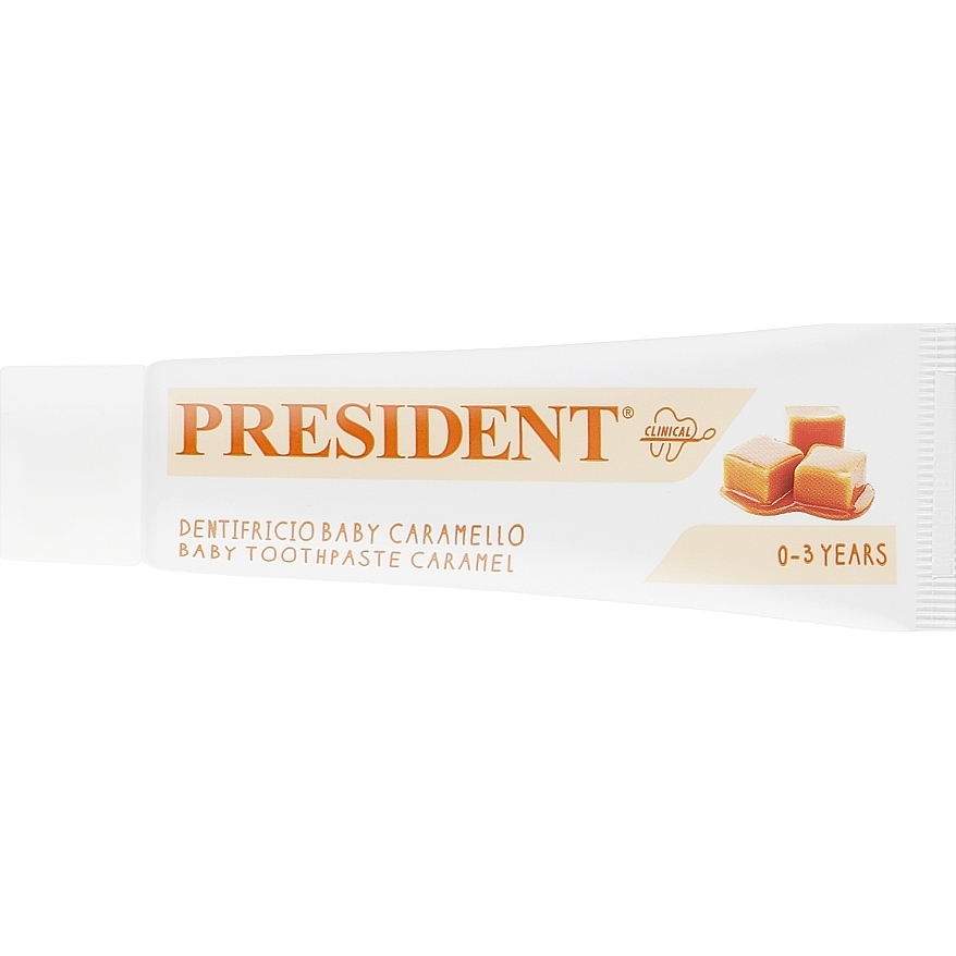 Зубна паста President Baby Toothpaste Caramel 0-3 years 30 мл фото2
