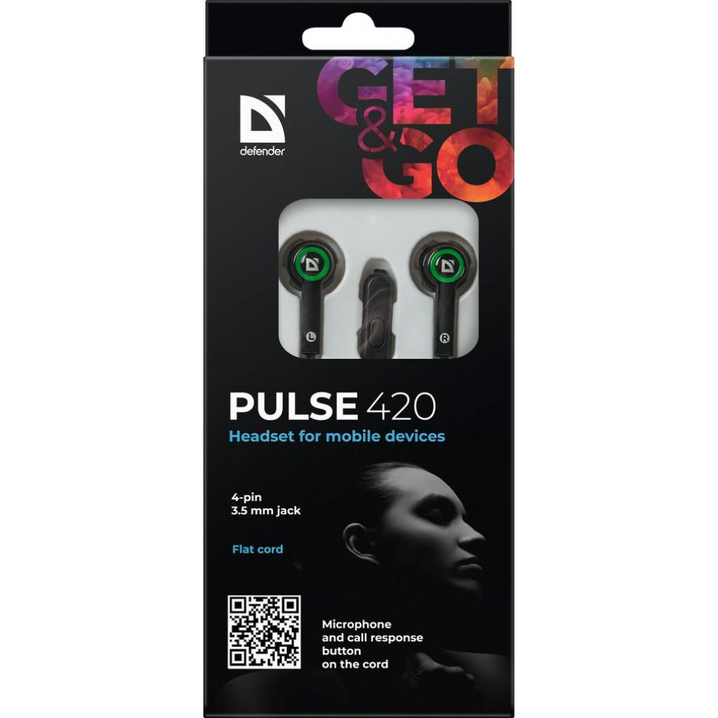 Гарнитура для смартфонов Defender Pulse 420 Green (63422) фото6