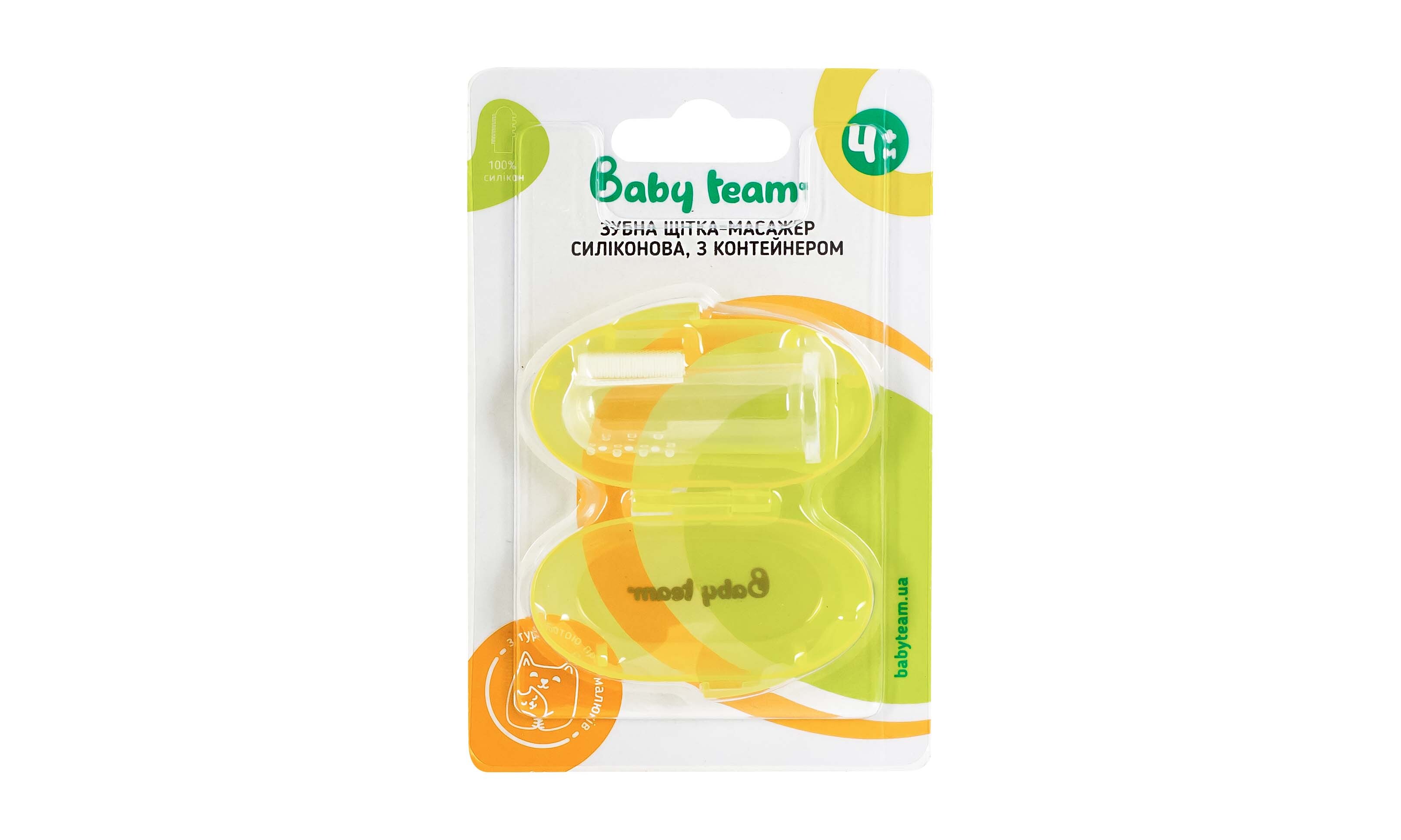 Зубная щетка-массажер Baby Team с контейнером (7200) фото
