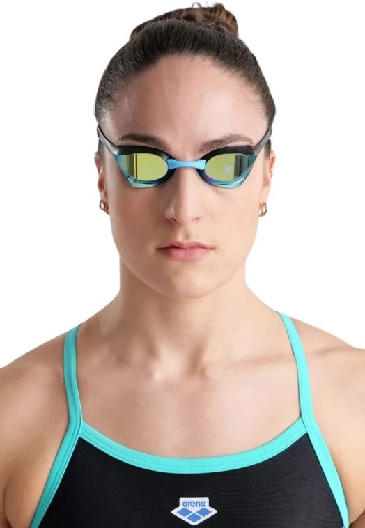 Очки для плавания Arena COBRA ULTRA SWIPE MR 002507-999 OSFM Черно-голубой (3468336780145) фото5