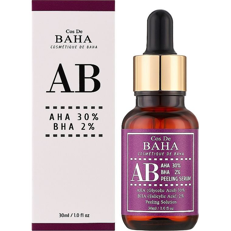 Сироватка-пілінг Cos De Baha BHA AB Peeling Serum з кислотами 30 мл фото2