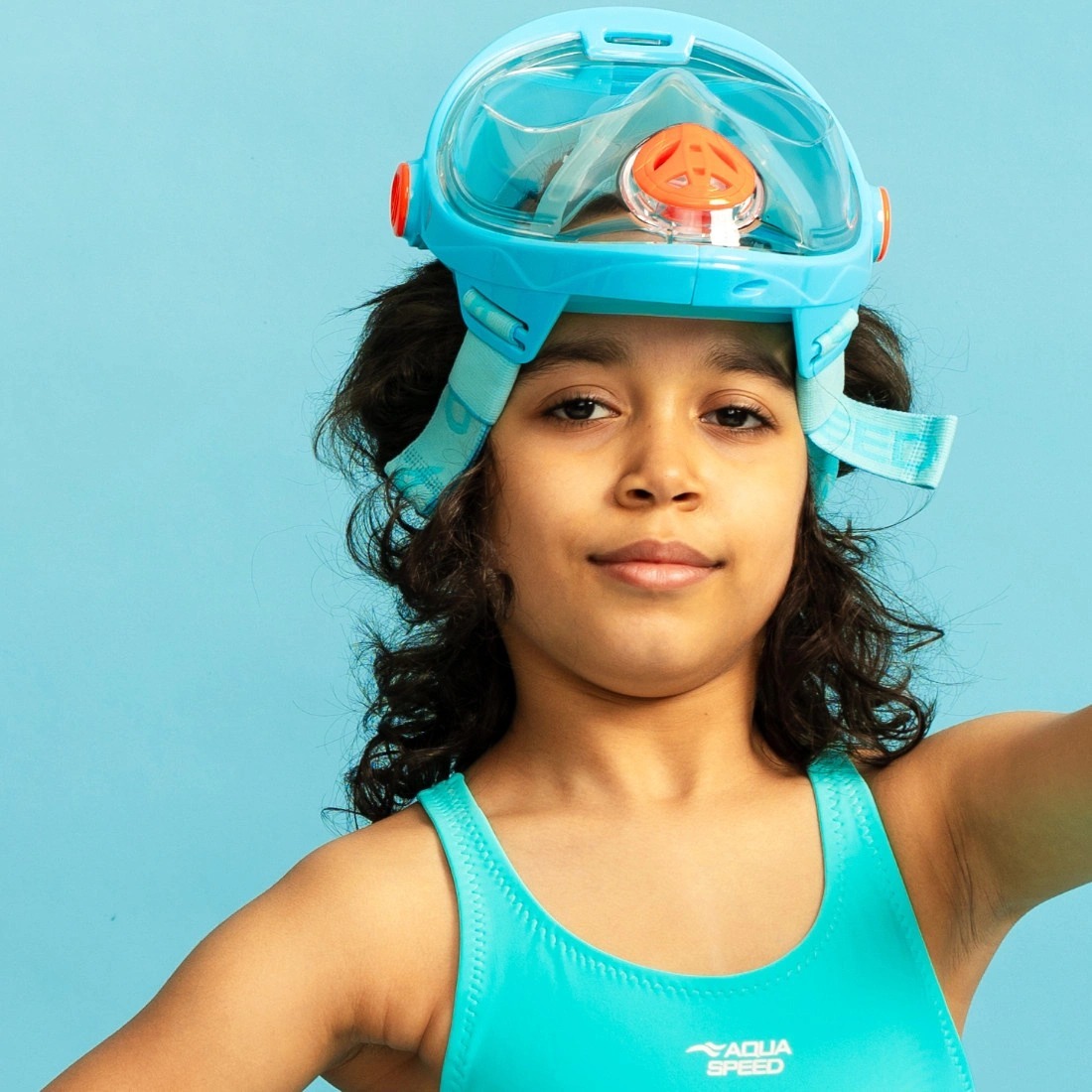 Полнолицевая маска Aqua Speed SPECTRA 2.0 KID 7083 248-02 L Бирюзово-красный (5908217670830) фото
