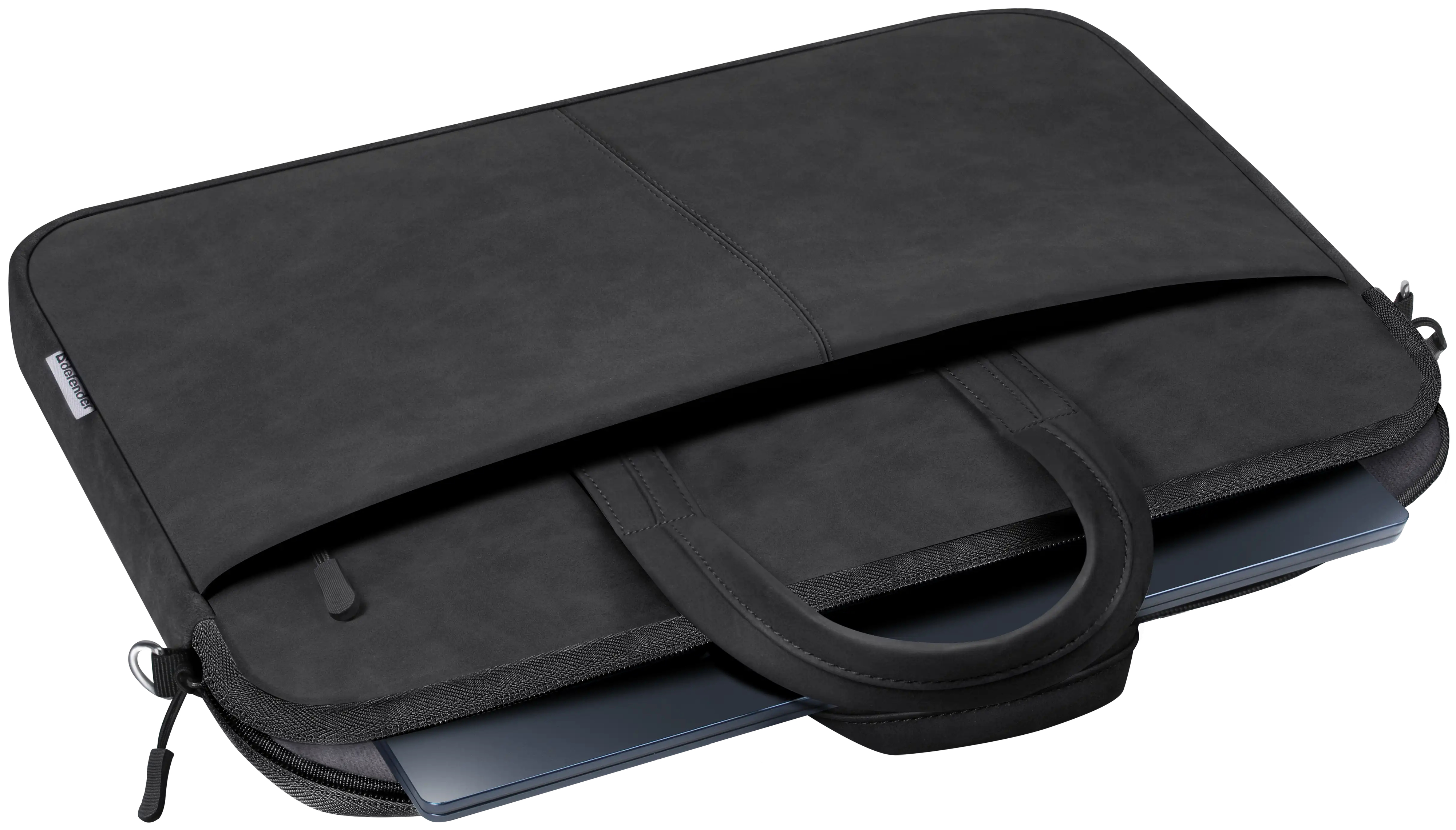 Сумка для ноутбука 15.6'' Defender PU шкіра, кишеня, чорна фото5