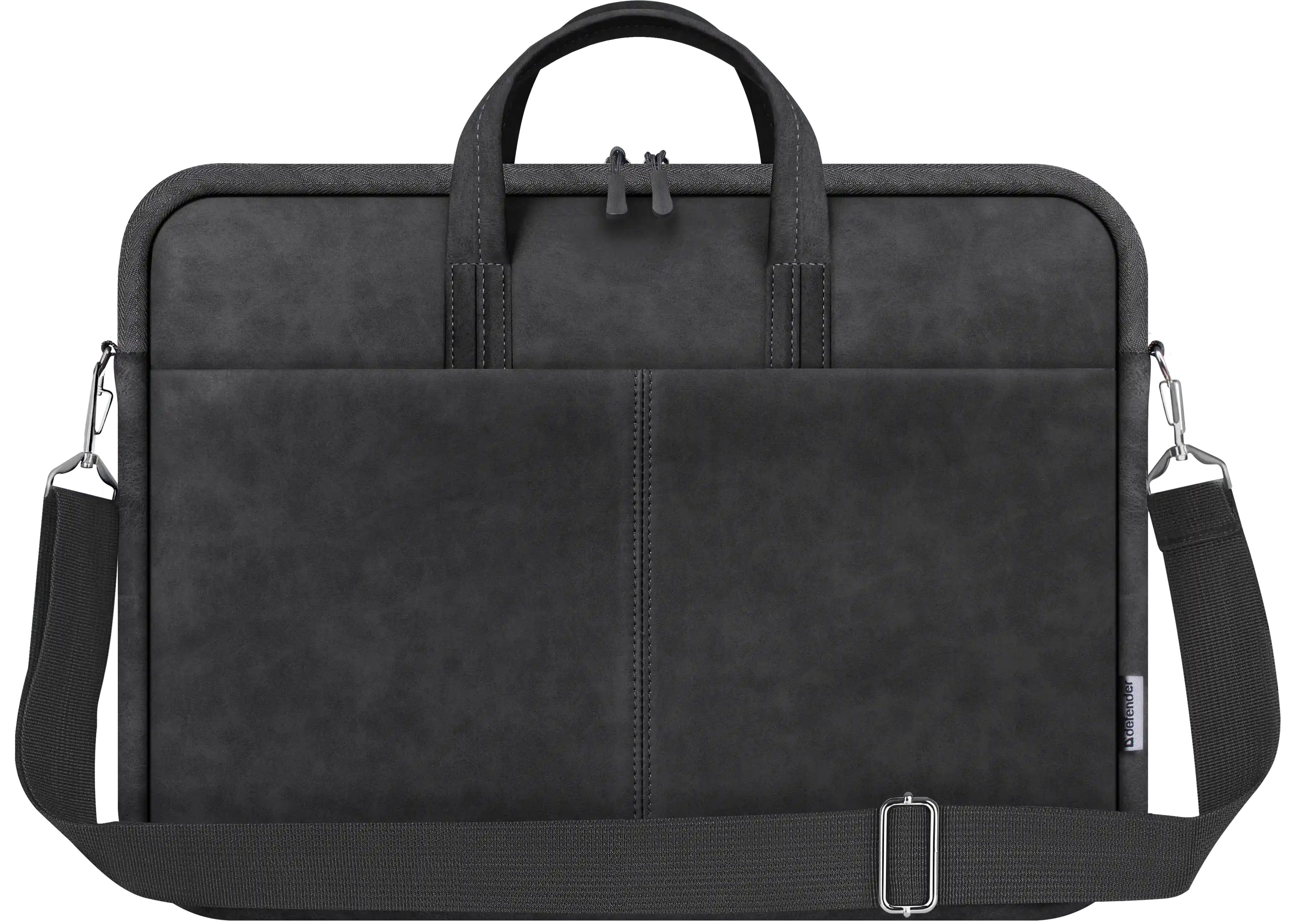 Сумка для ноутбука 15.6'' Defender PU шкіра, кишеня, чорна фото2