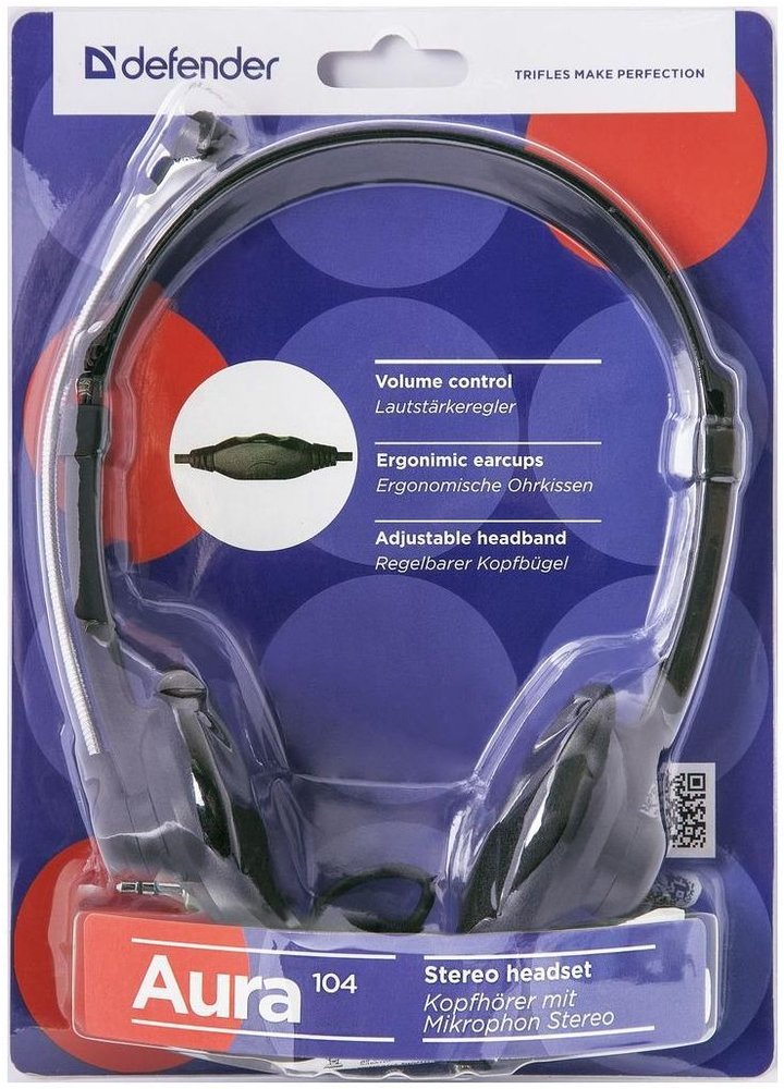 Гарнитура Defender Aura 104 Black (63104) фото
