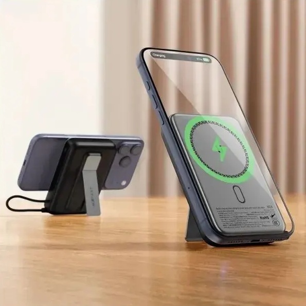 Павербанк Acefast Magnetic Wireless 10000mAh 22.5W M24 Metal Gray фото5