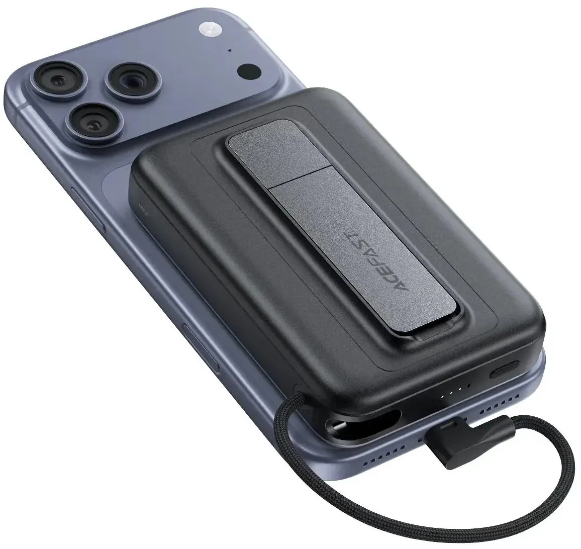 Павербанк Acefast Magnetic Wireless 10000mAh 22.5W M24 Metal Gray фото3