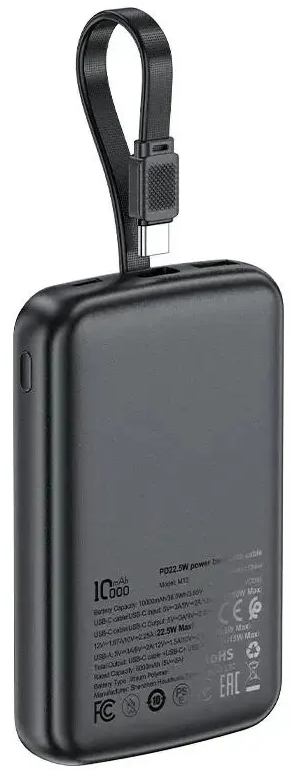 Павербанк Acefast 10000mAh 22.5W M13 Black фото3